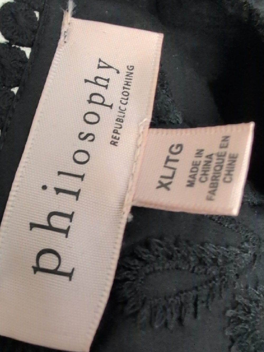 Philosophy Black Eyelet Embroidered Blouse - Picture 5 of 10